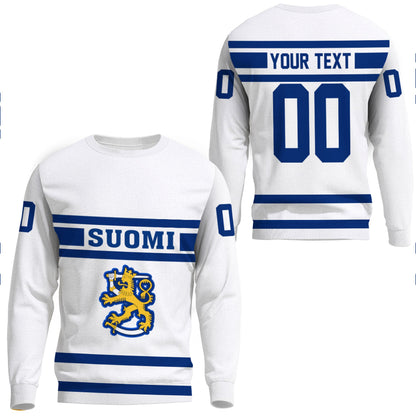 Clothing Custom Finland Vintage Hockey Jersey Style Sweatshirts