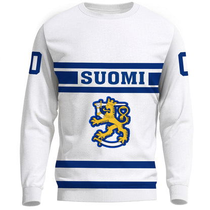 Clothing Custom Finland Vintage Hockey Jersey Style Sweatshirts