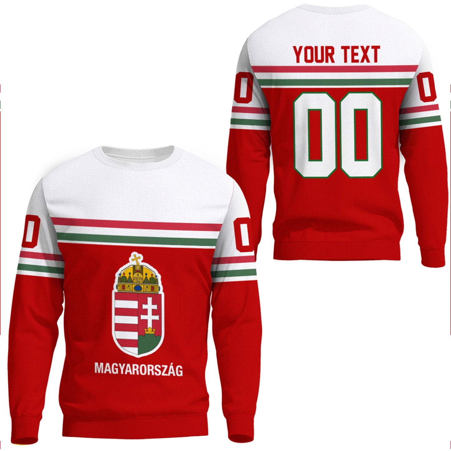 Clothing Custom Hungary Hockey Jersey Style Sweatshirts