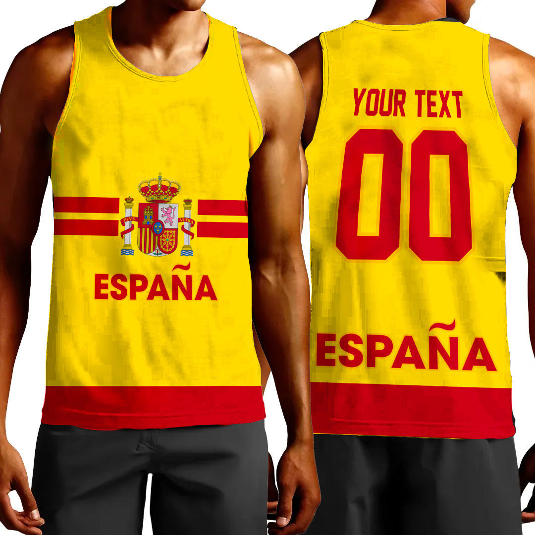 Clothing Custom Spain Hockey Jersey Style Tank Top