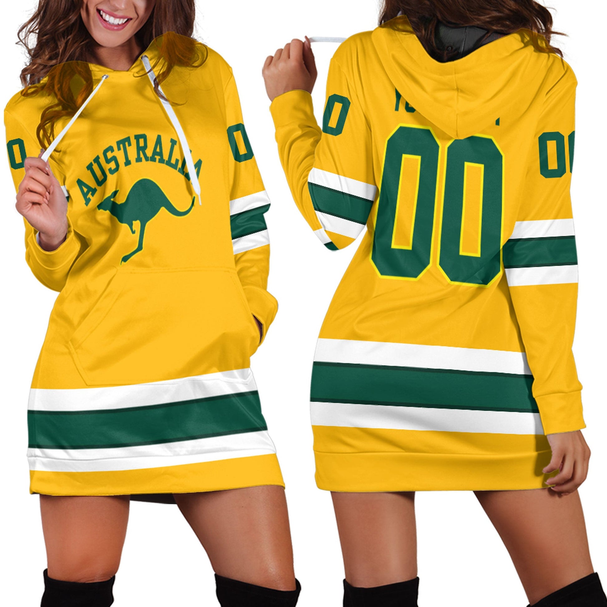 Clothing Custom Australia Hockey Jersey Style Hoodie Dress