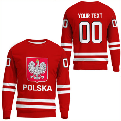 Clothing Custom Poland Hockey Jersey Style Sweatshirts