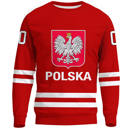 Clothing Custom Poland Hockey Jersey Style Sweatshirts
