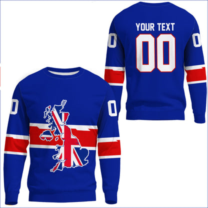 Clothing Custom Great Britain Team Hockey Jersey Style Sweatshirts