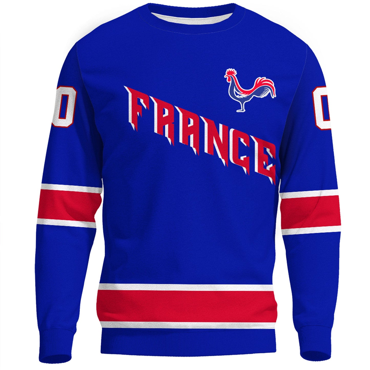 Clothing Custom France Classic Hockey Jersey Style Blue Verison Sweatshirts