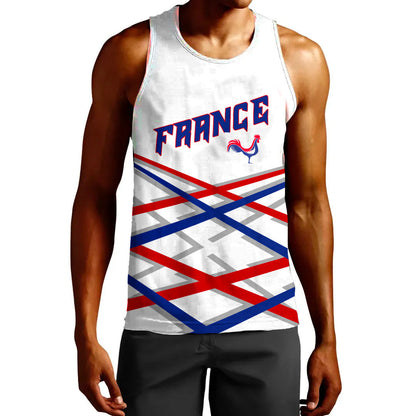 Clothing Custom France Hockey Jersey Style White Verison Tank Top