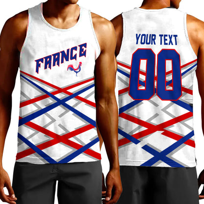 Clothing Custom France Hockey Jersey Style White Verison Tank Top