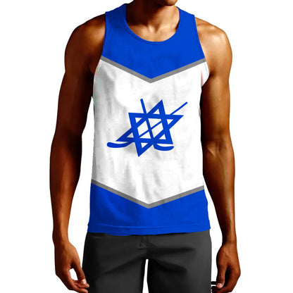 Clothing Custom Israel TeamHockey Jersey Style Tank Top