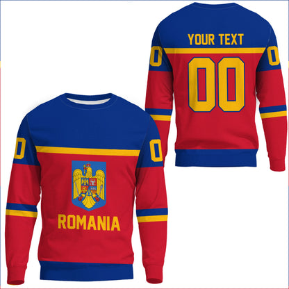 Clothing Custom Romania Classic Hockey Jersey Style Sweatshirts