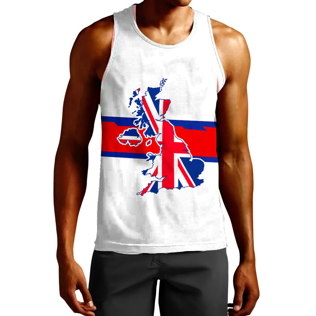 Clothing Custom Great Britain White Version Team Hockey Jersey Style Tank Top