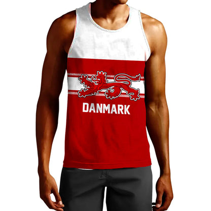 Clothing Custom Denmark Classic Hockey Jersey Style Tank Top