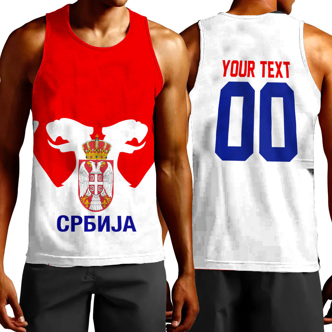 Clothing Custom Serbia Classic Hockey Jersey Style Tank Top