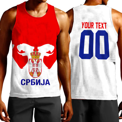 Clothing Custom Serbia Classic Hockey Jersey Style Tank Top
