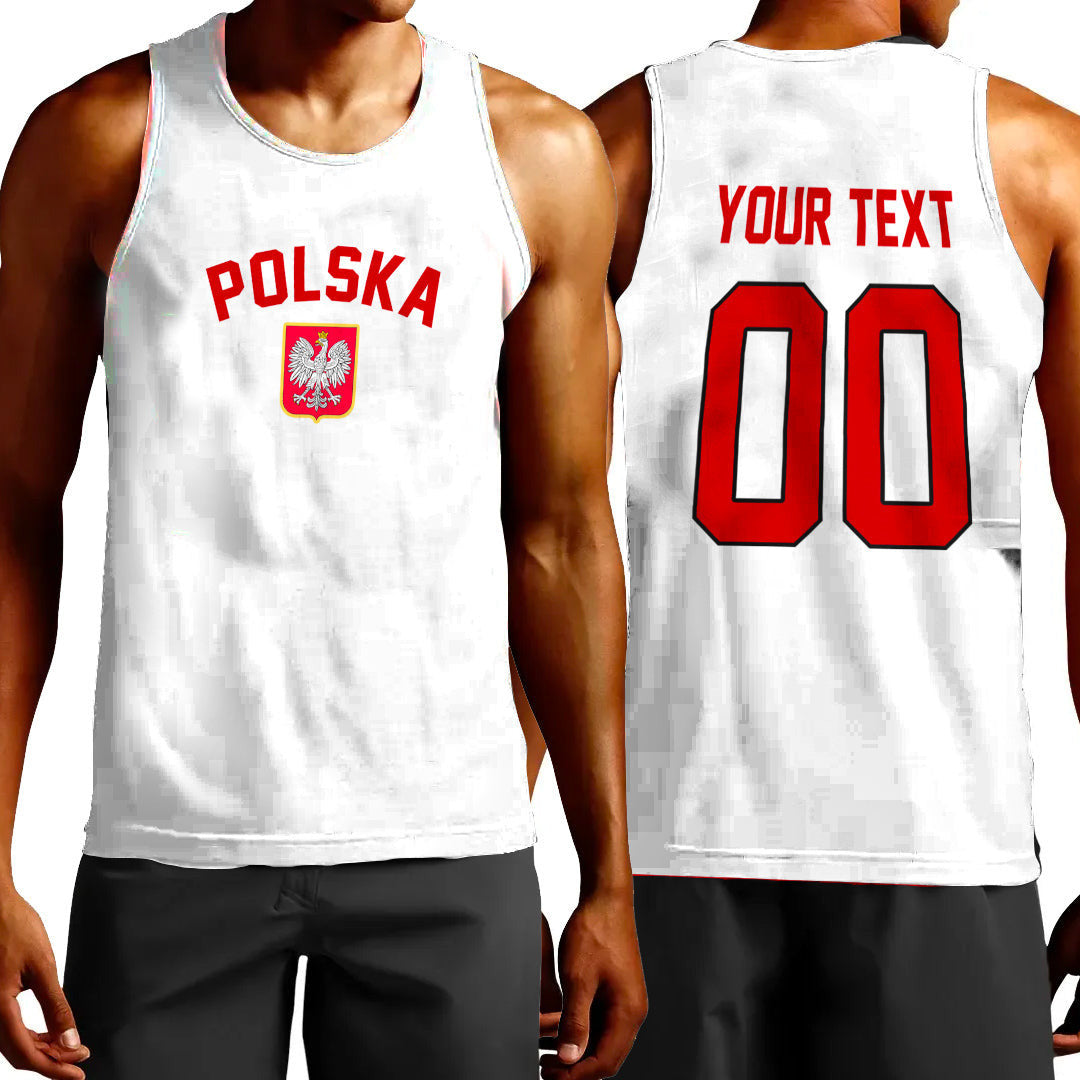 Clothing Custom Poland Classic Hockey Jersey Style Tank Top