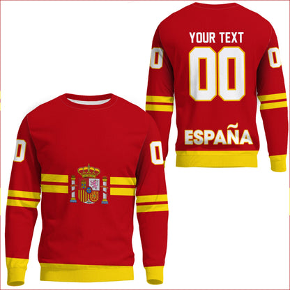Clothing Custom Spain Team Hockey Jersey Style Sweatshirts
