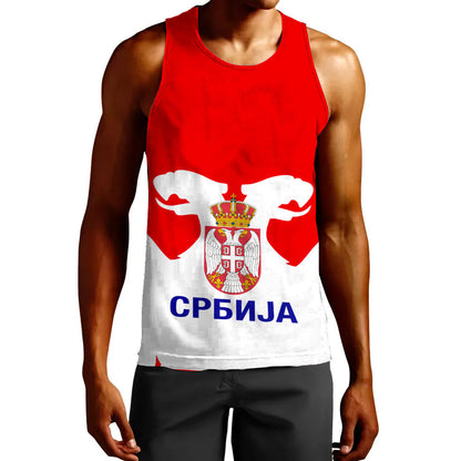 Clothing Custom Serbia Classic Hockey Jersey Style Tank Top