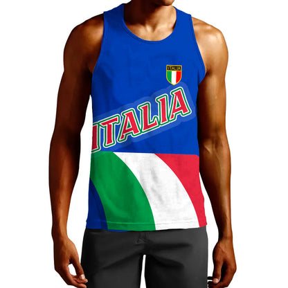 Clothing Custom Italy Hockey Jersey Style Tank Top