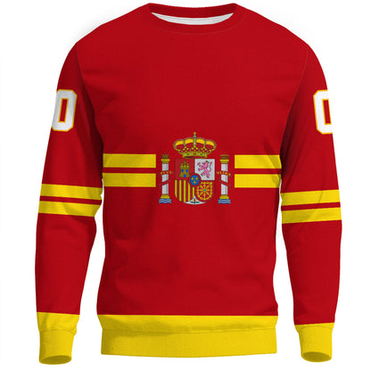 Clothing Custom Spain Team Hockey Jersey Style Sweatshirts