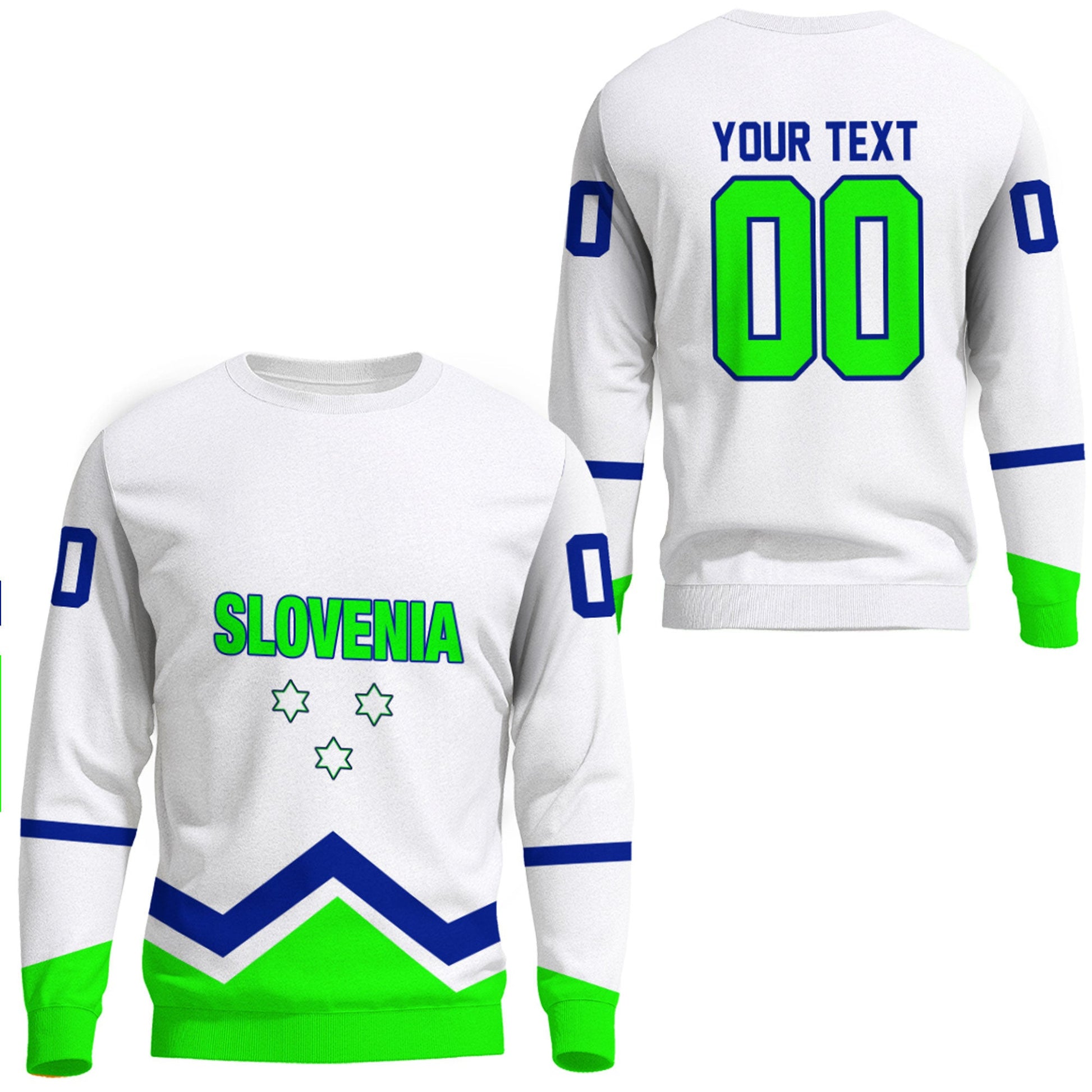 Clothing Custom Slovenia Team Hockey Jersey Style Sweatshirts