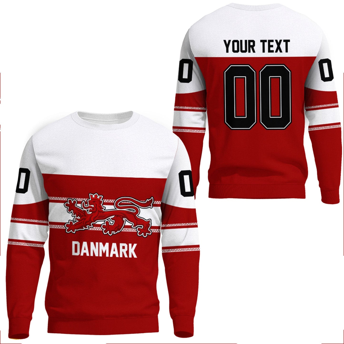 Clothing Custom Denmark Classic Hockey Jersey Style Sweatshirts