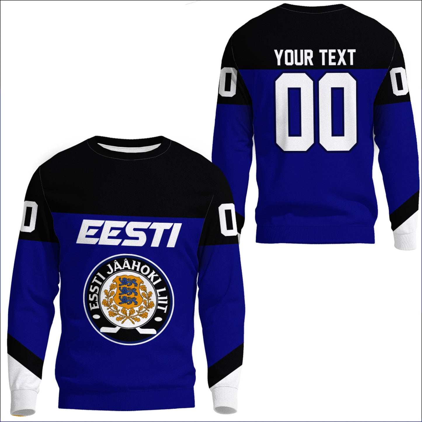Clothing Custom Estonia Special Hockey Jersey Style Sweatshirts