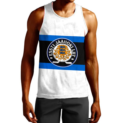 Clothing Custom Estonia Hockey Jersey Style Tank Top