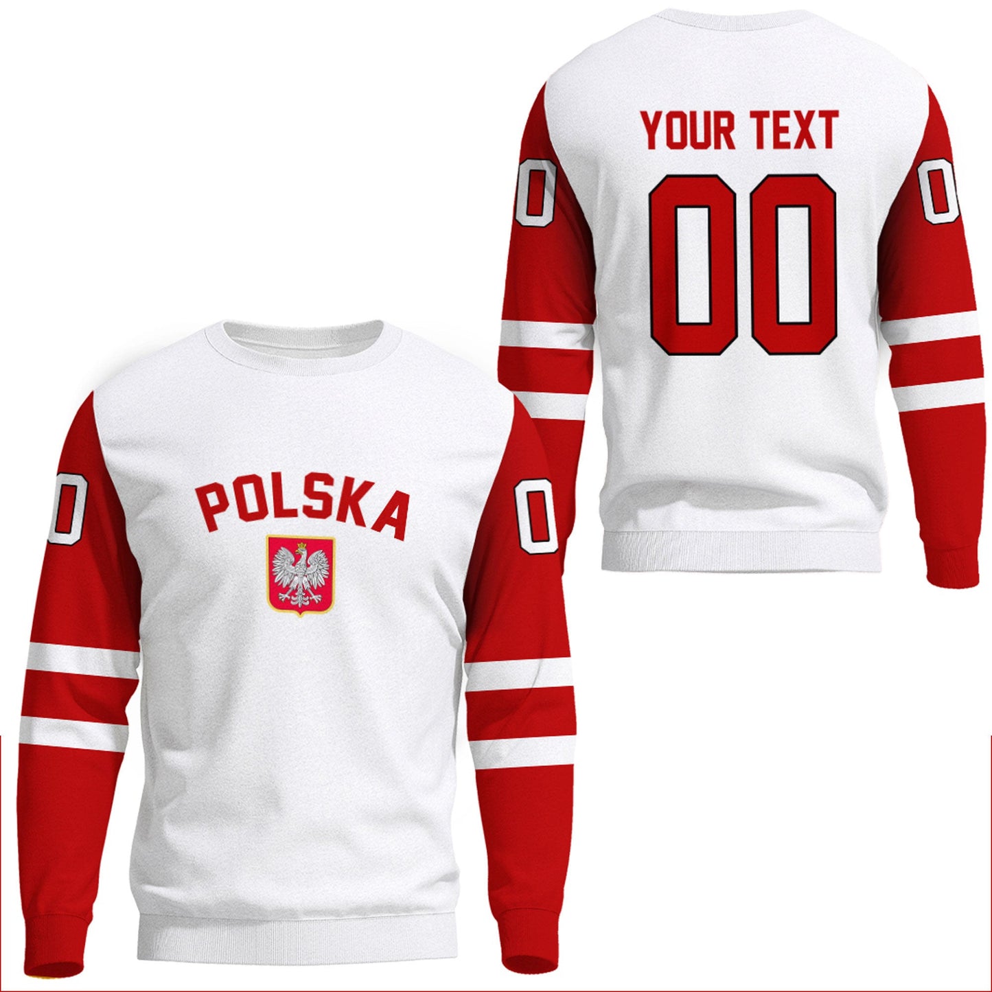 Clothing Custom Poland Classic Hockey Jersey Style Sweatshirts