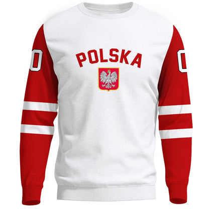Clothing Custom Poland Classic Hockey Jersey Style Sweatshirts