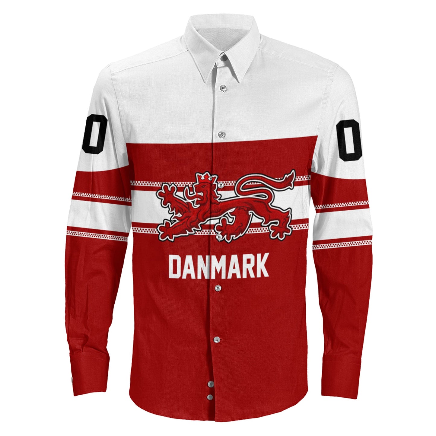 Clothing Custom Denmark Classic Hockey Jersey Style Long Sleeve Button Shirt