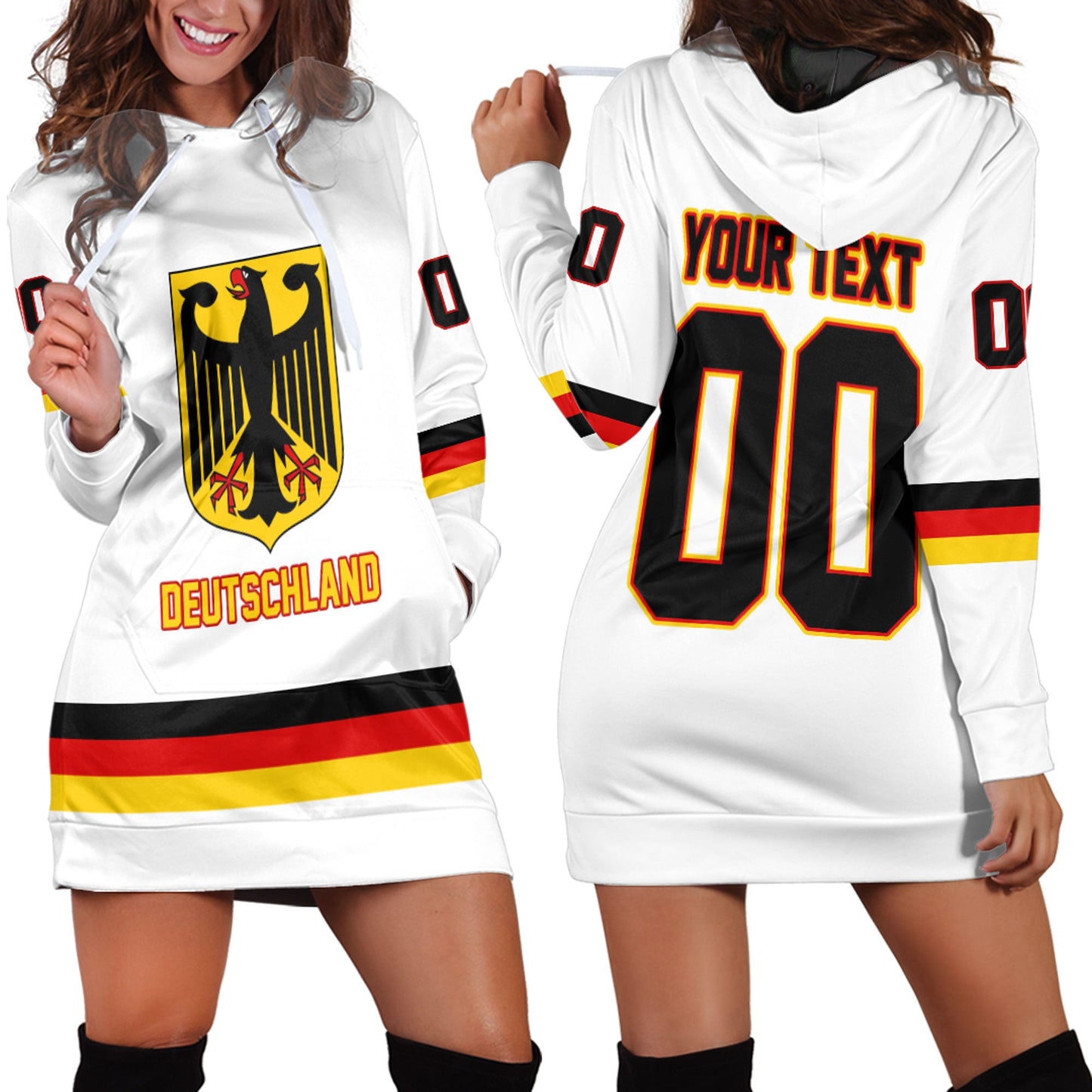 Clothing Custom Germany Team Hockey Jersey Style Hoodie Dress