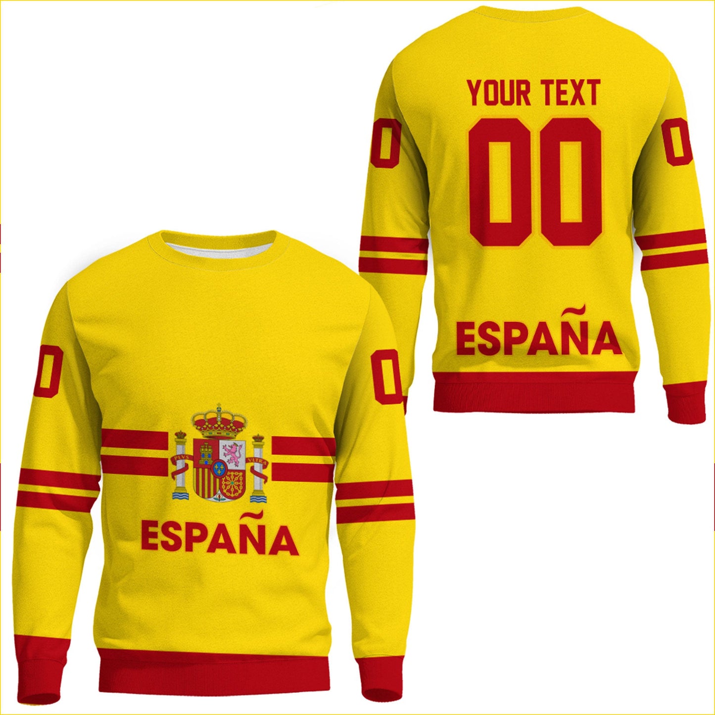 Clothing Custom Spain Hockey Jersey Style Sweatshirts