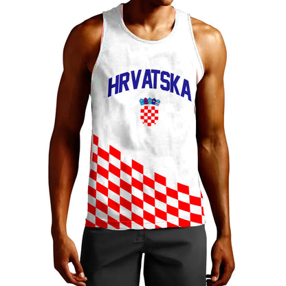 Clothing Custom Croatia Hockey Jersey Style White Version Tank Top