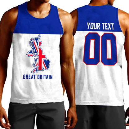 Clothing Custom Great Britain Hockey Jersey Style Tank Top