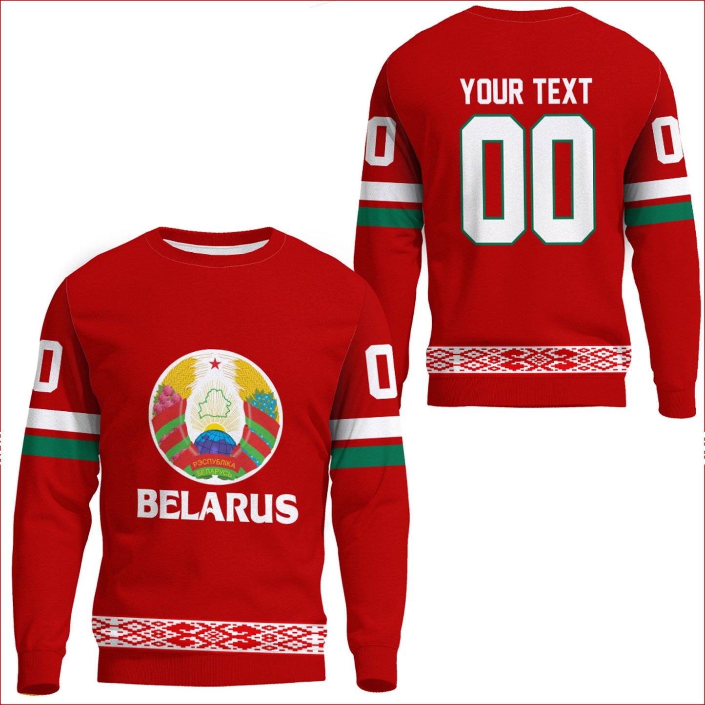 Clothing Custom Belarus Hockey Jersey Style Sweatshirts