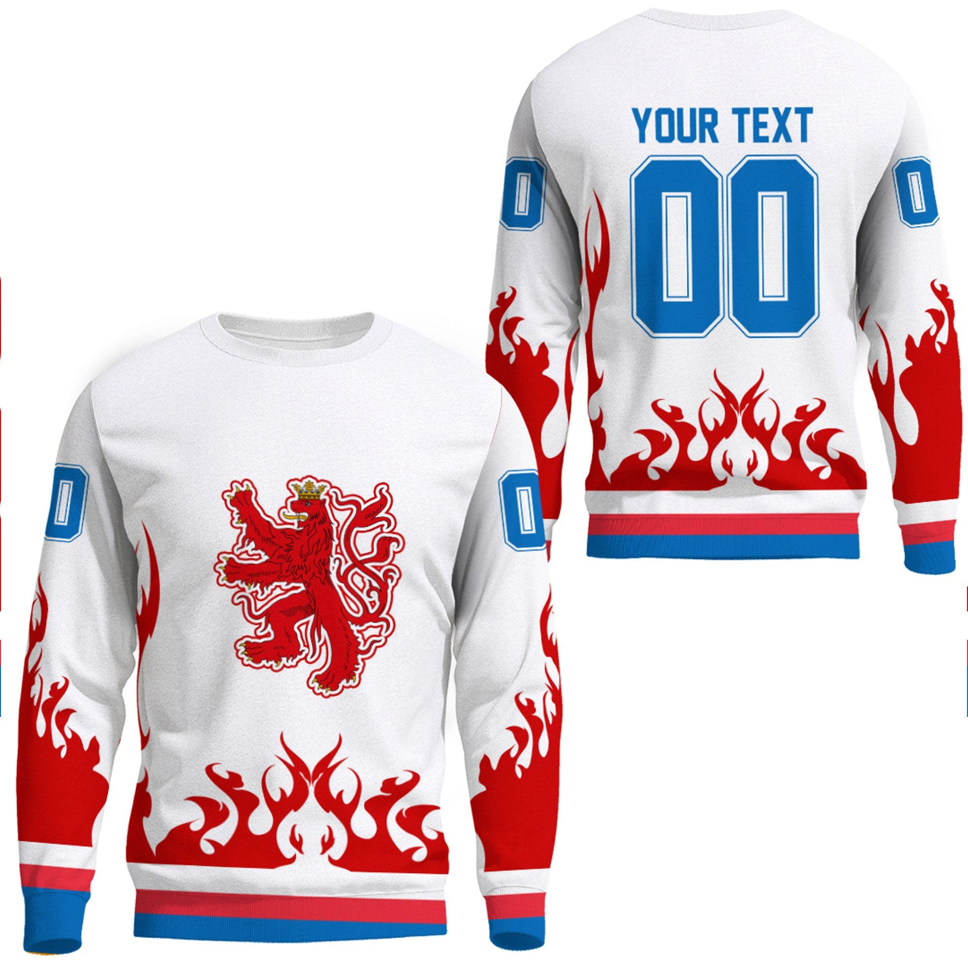 Clothing Custom Luxembourg Team Hockey Jersey Style Sweatshirts