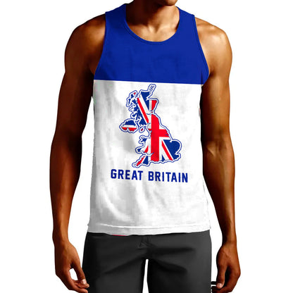 Clothing Custom Great Britain Hockey Jersey Style Tank Top