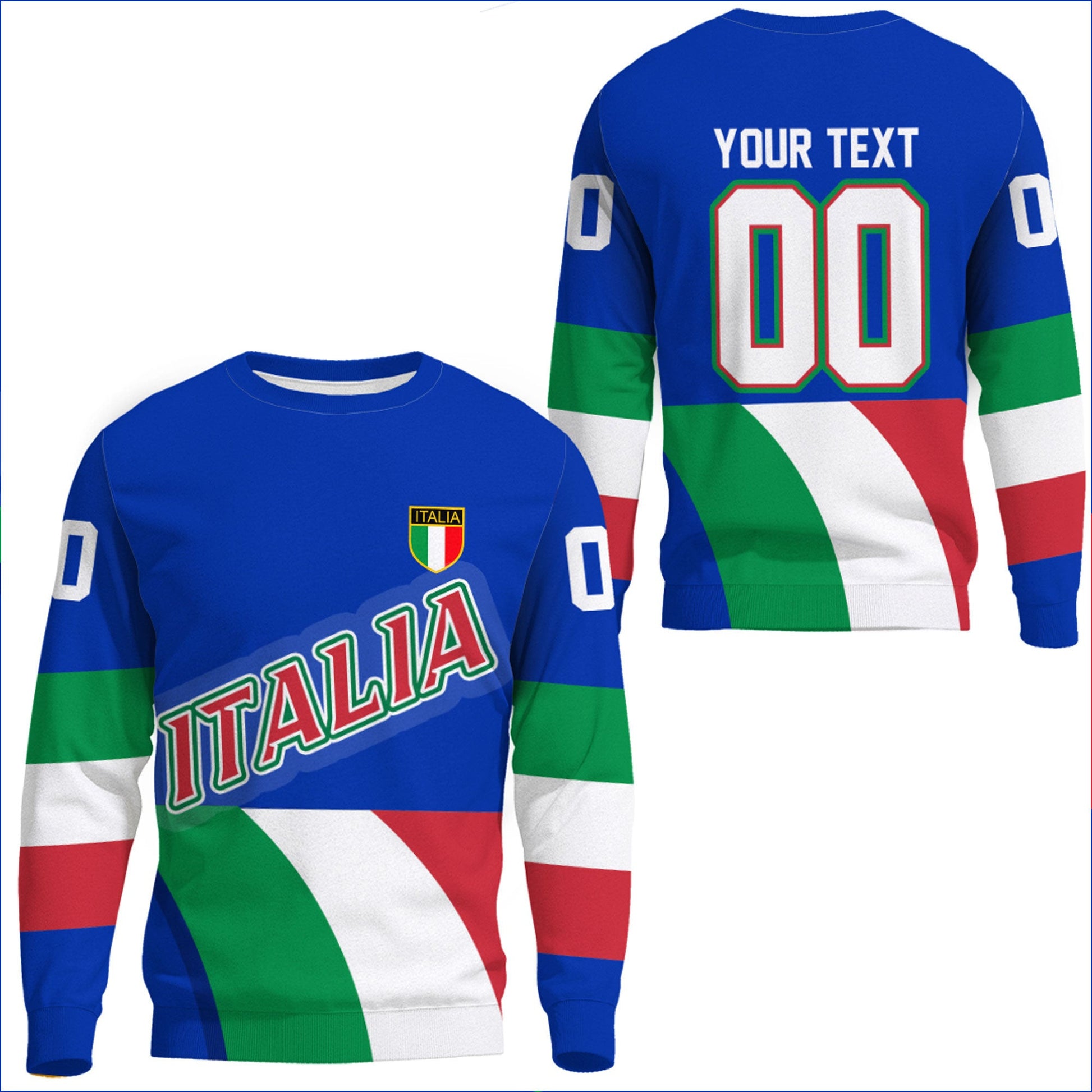 Clothing Custom Italy Hockey Jersey Style Sweatshirts
