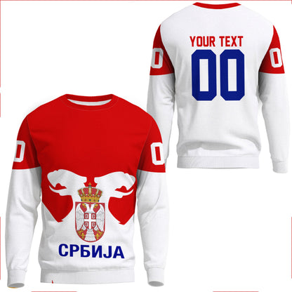 Clothing Custom Serbia Classic Hockey Jersey Style Sweatshirts