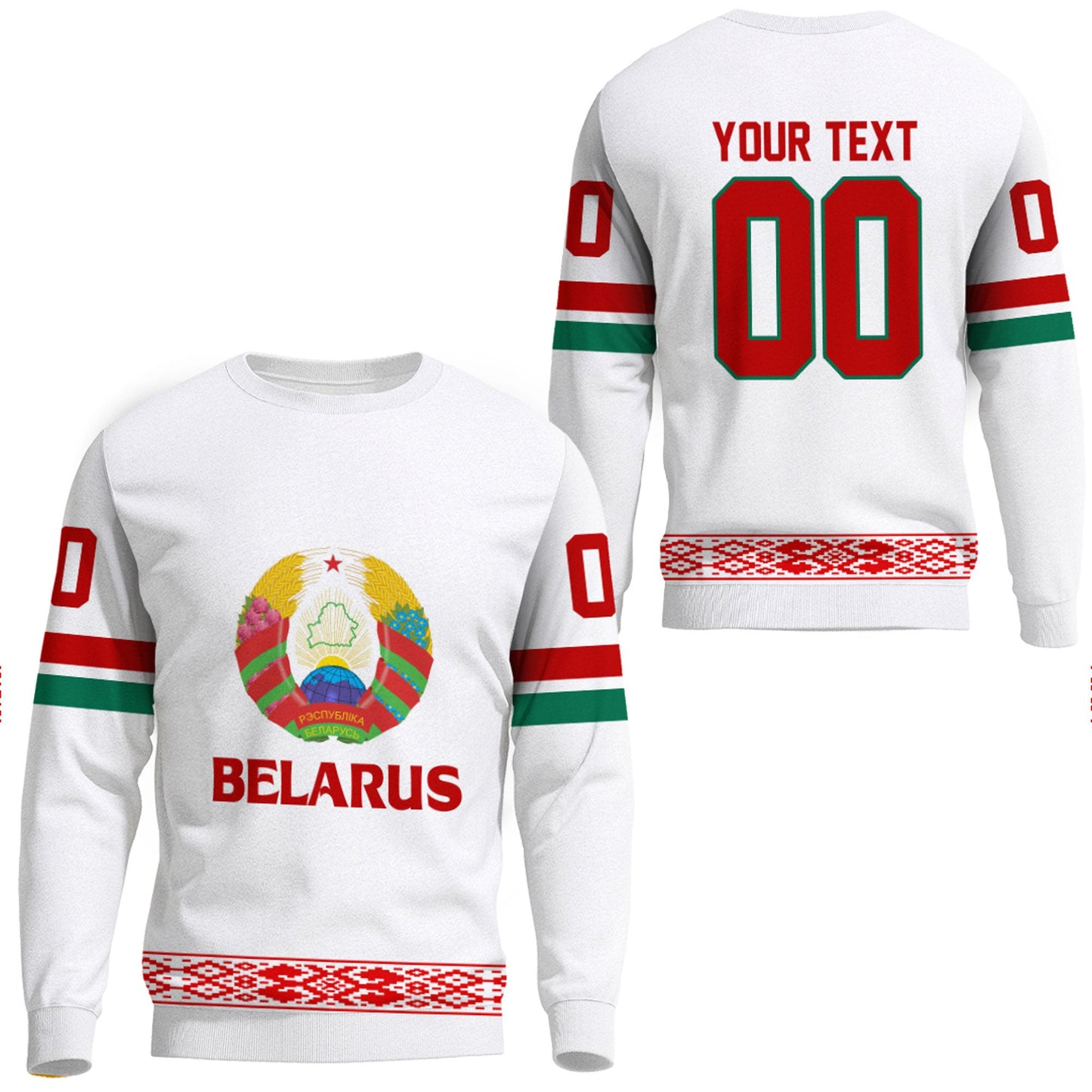 Clothing Custom Belarus Team Hockey Jersey Style Sweatshirts