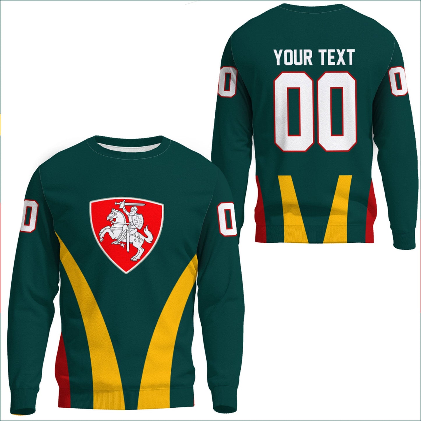 Clothing Custom Lithuania Team Hockey Jersey Style Sweatshirts