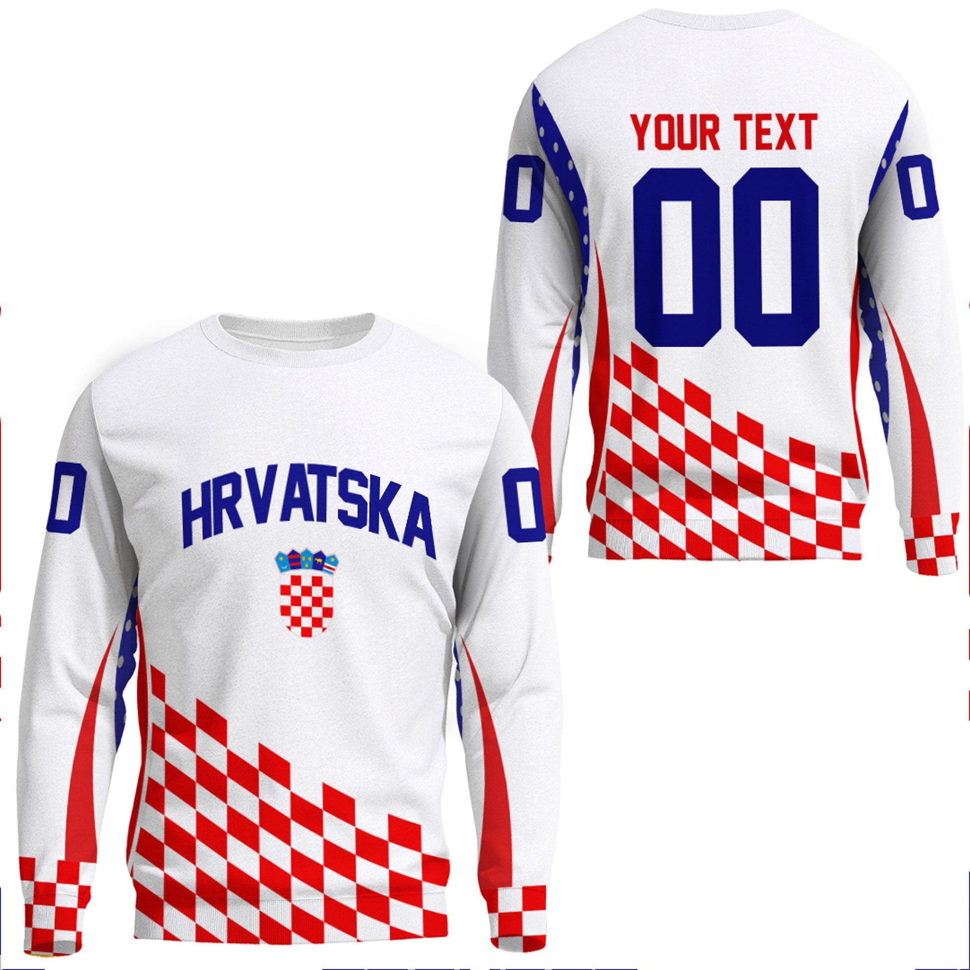 Clothing Custom Croatia Hockey Jersey Style White Version Sweatshirts