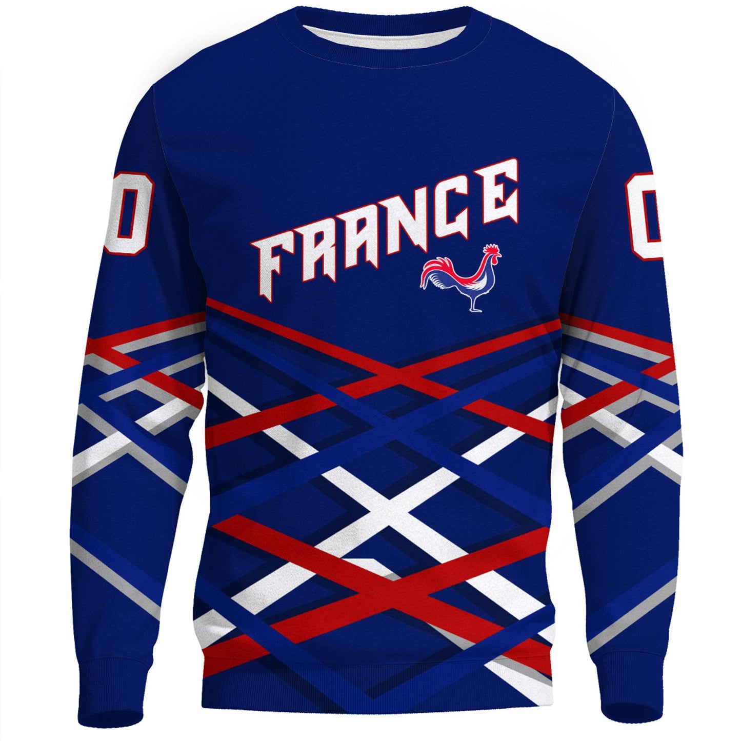 Clothing Custom France Hockey Jersey Style Blue Verison Sweatshirts