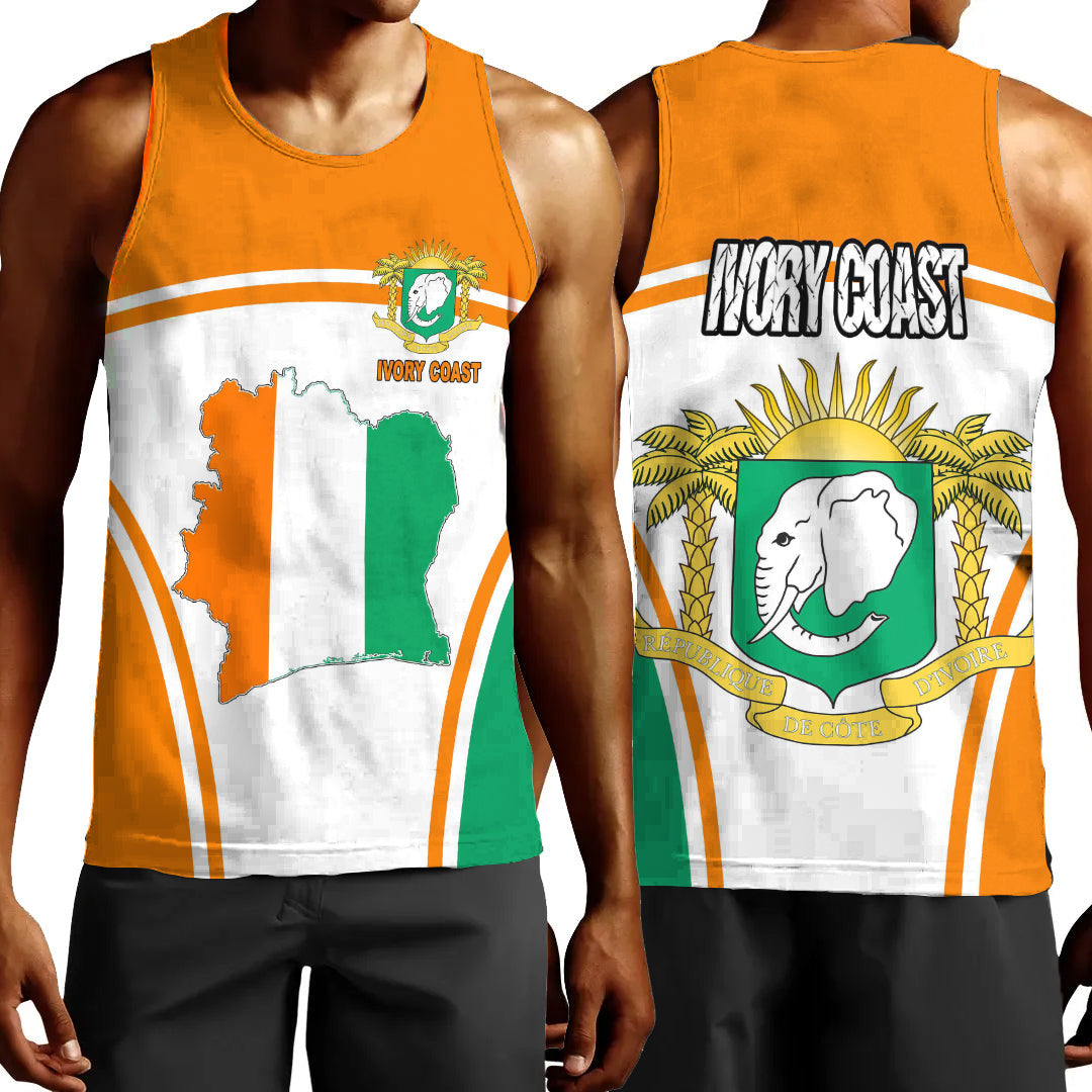Clothing Ivory Coast Active Flag Men Tank Top
