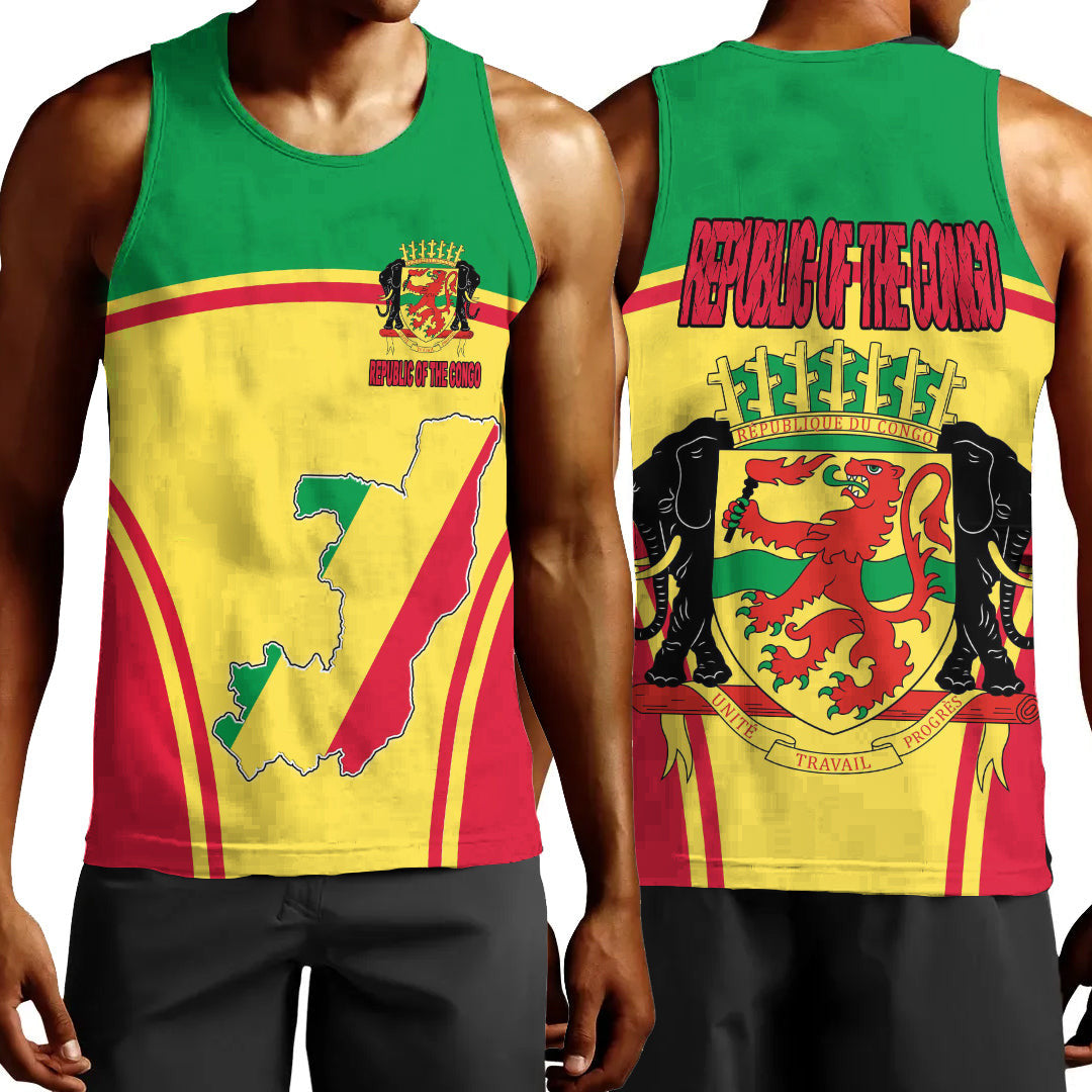 Clothing Republic of the Congo Active Flag Men Tank Top