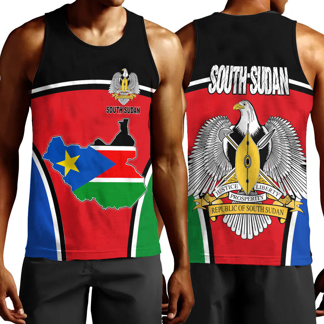 Clothing South Sudan Active Flag Men Tank Top
