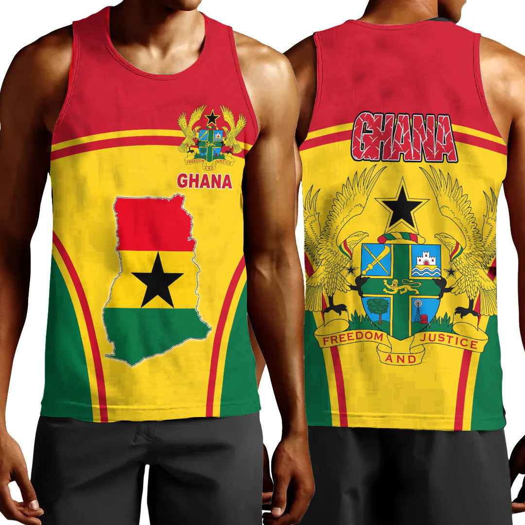Clothing Ghana Active Flag Men Tank Top