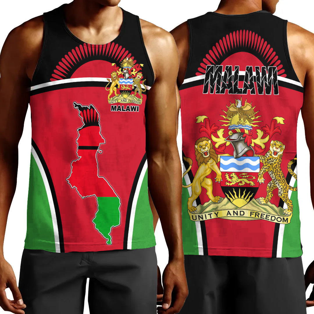 Clothing Malawi Active Flag Men Tank Top