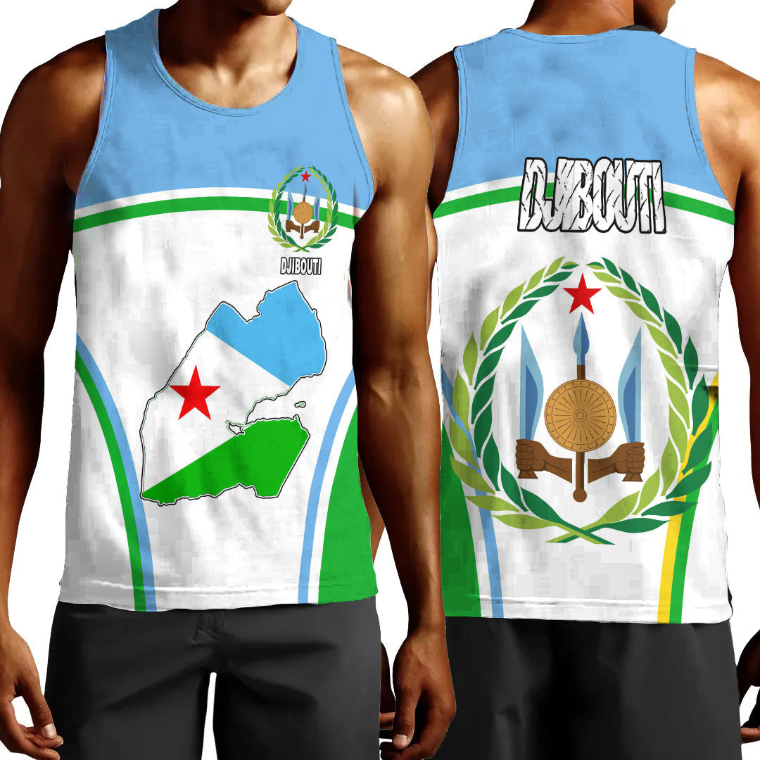 Clothing Djibouti Active Flag Men Tank Top