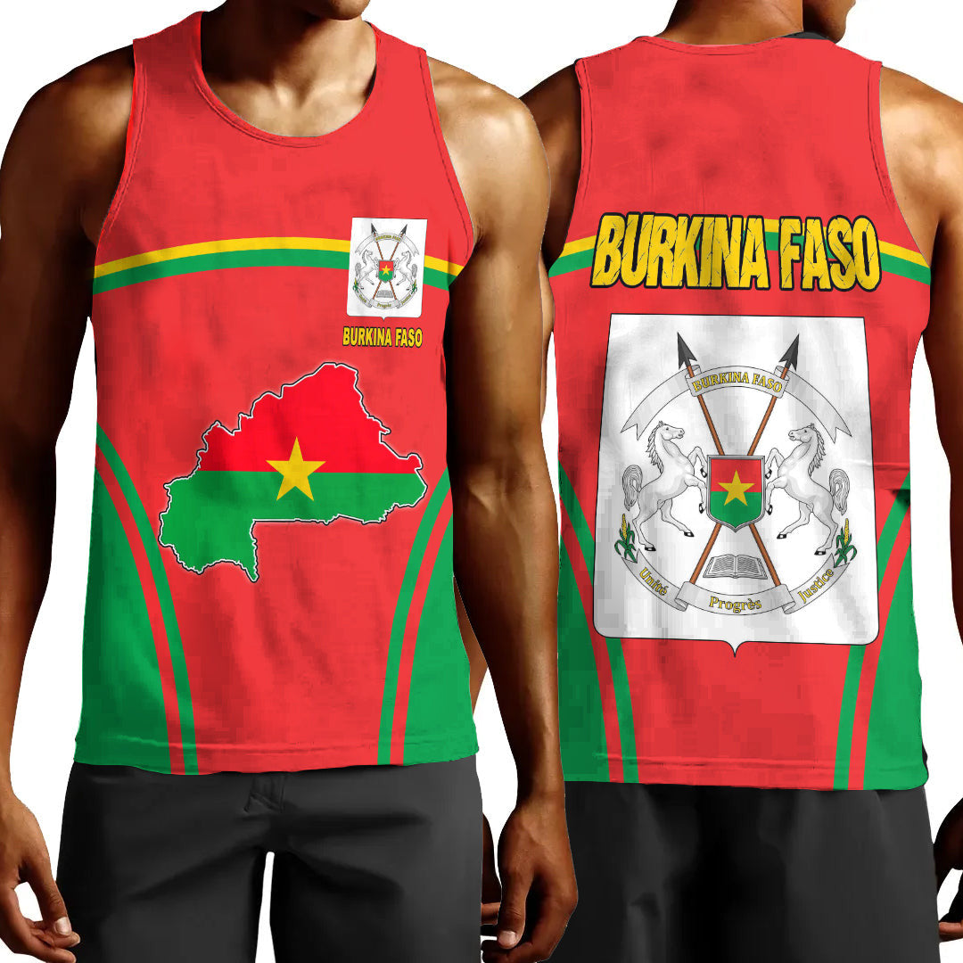 Clothing Burkina Faso Active Flag Men Tank Top