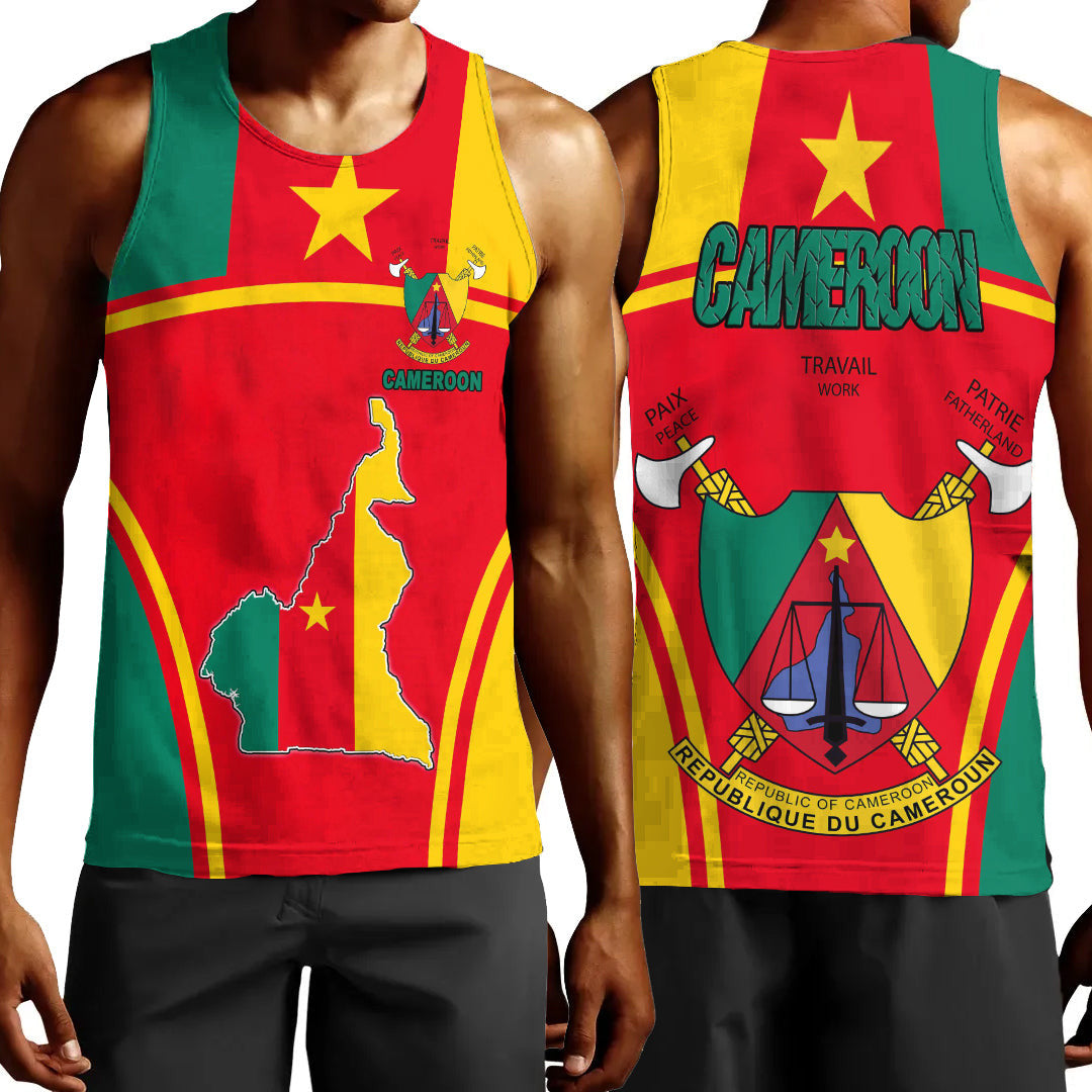 Clothing Cameroon Active Flag Men Tank Top